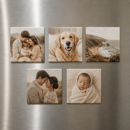 Set of 5 Custom Photo Magnets