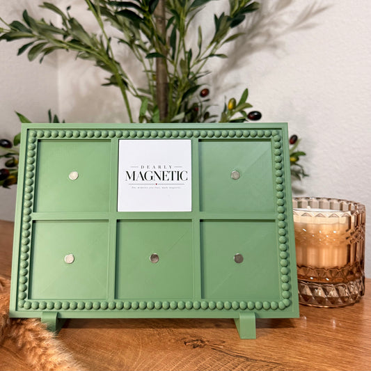 Six-Photo Beaded Magnet Display Frame