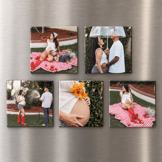 Set of 5 Custom Photo Magnets