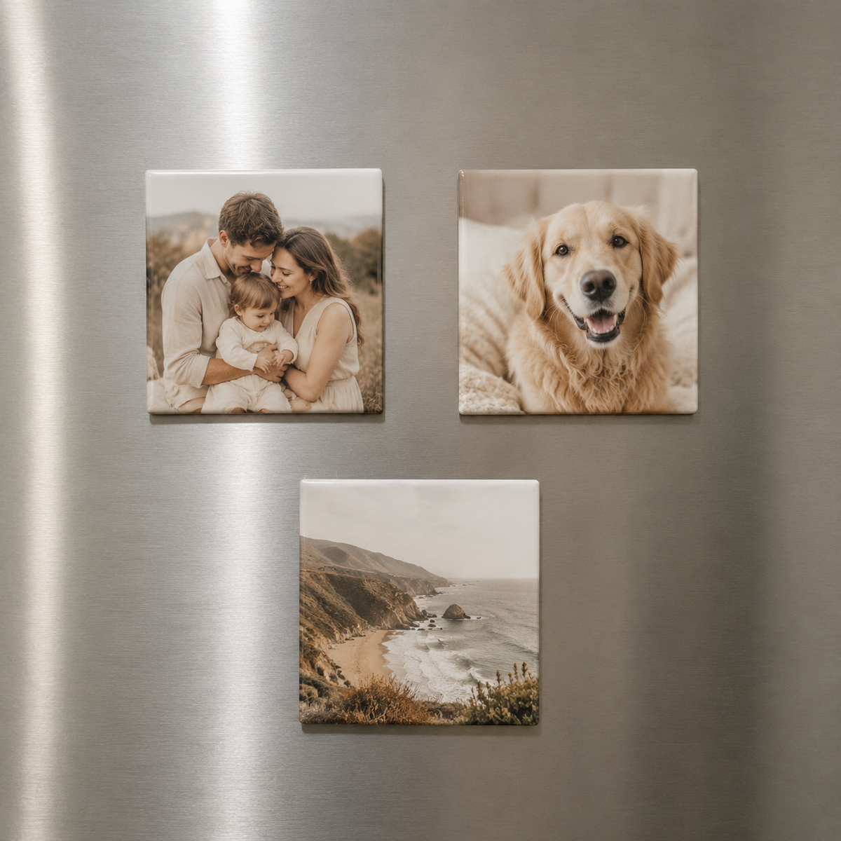 Set of 3 Custom Photo Magnets