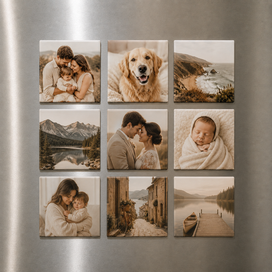 Set of 9 Custom Photo Magnets
