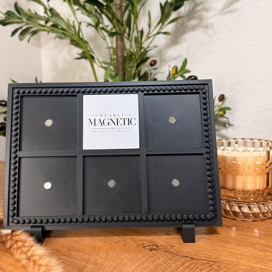 Six-Photo Beaded Magnet Display Frame